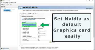 how to set Nvidia as default graphics card